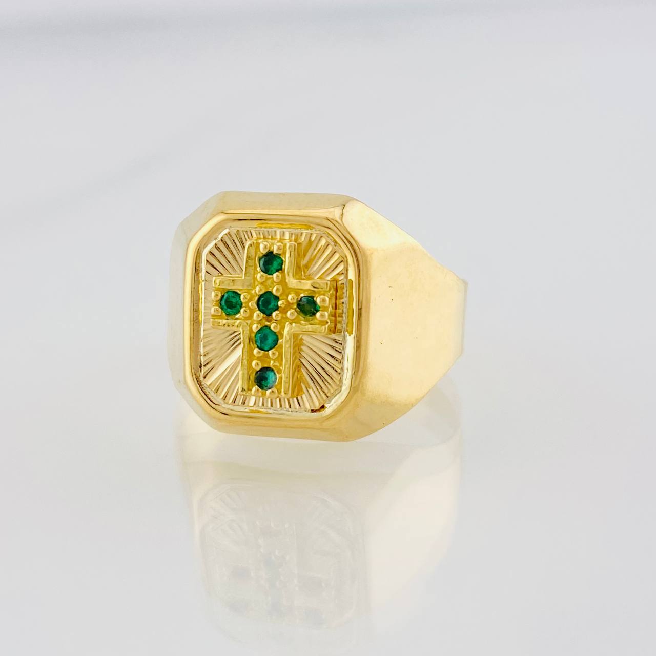 Anillo Cruz 4.15g / T10 1/2 Oro Amarillo 18K