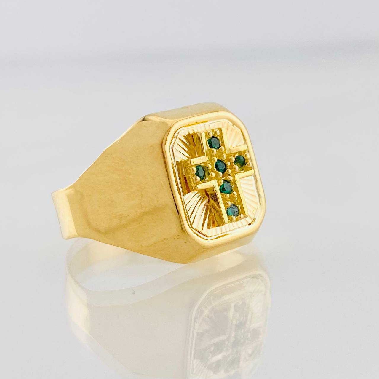 Anillo Cruz 4.15g / T10 1/2 Oro Amarillo 18K