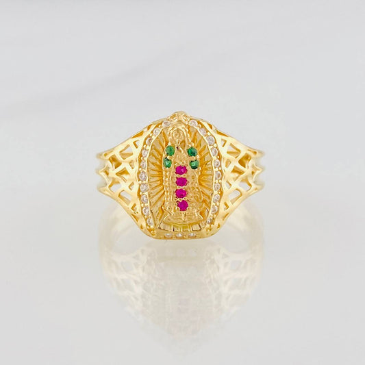 Anillo Virgen de Guadalupe 3.35g / T8 Oro Amarillo 18K