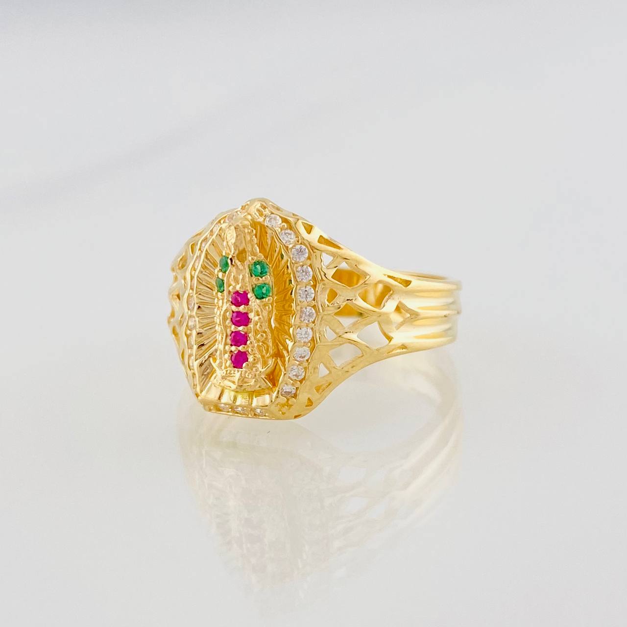 Anillo Virgen de Guadalupe 3.15g / T7 Oro Amarillo 18K