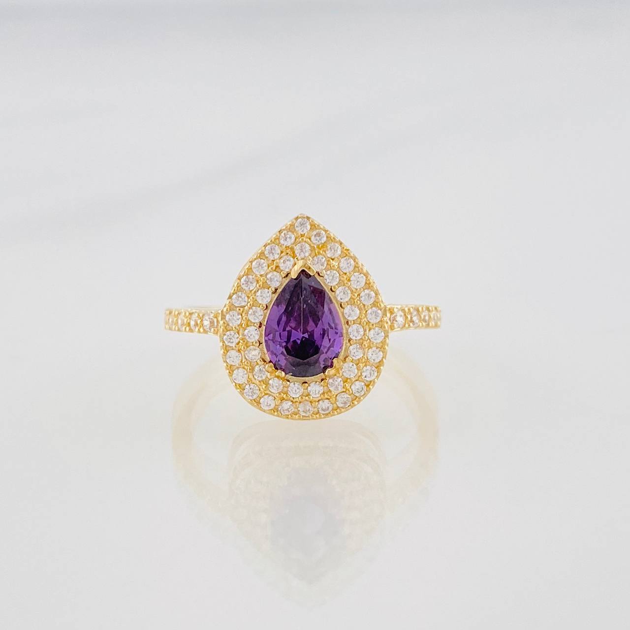 Anillo Lagrima 2.65g / T6 1/4 Oro Amarillo 18K