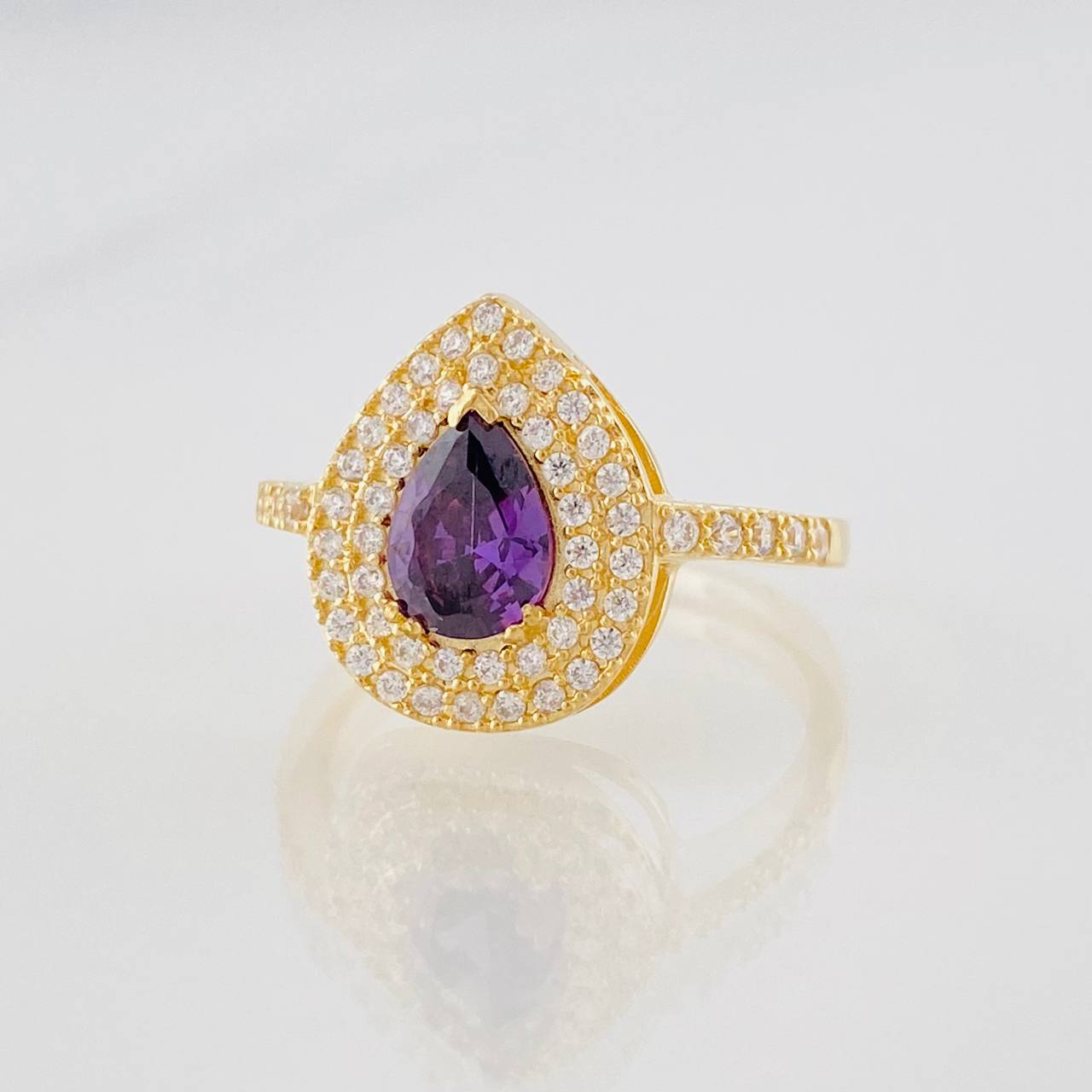Anillo Lagrima 2.65g / T6 1/4 Oro Amarillo 18K