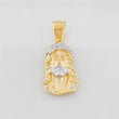 Dije Rostro Cristo 3.35g / 3cm Dos Oros Amarillo Blanco 18K