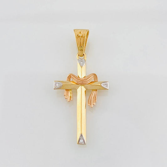 Dije Cruz 2.1g / 4cm Tres Oros 18K