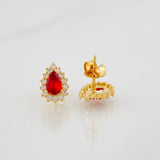 Topos Lagrima 2.35g / 8.04mm Oro Amarillo 18K