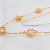Cadena Aro Seguido Trebol 6.7g / 50cm / 0.9mm Oro Rosa 18K