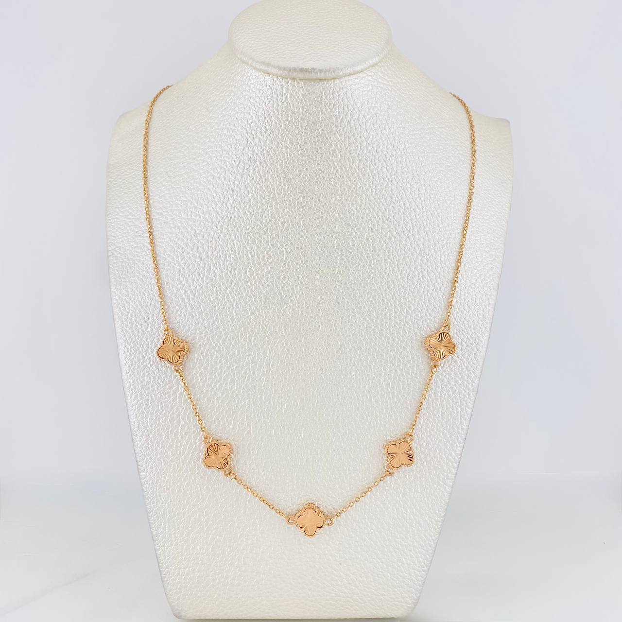 Cadena Aro Seguido Trebol 6.7g / 50cm / 0.9mm Oro Rosa 18K