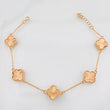 Pulso Modulable Aro Seguido Trebol 6.9g / 1mm Oro Rosa 18K