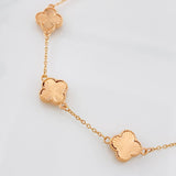 Pulso Modulable Aro Seguido Trebol 6.9g / 1mm Oro Rosa 18K