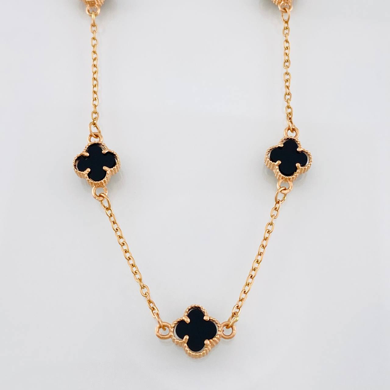 Cadena Trebol 4.6g / 50cm / 1.15mm Oro Rosa 18K