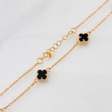 Cadena Trebol 4.6g / 50cm / 1.15mm Oro Rosa 18K