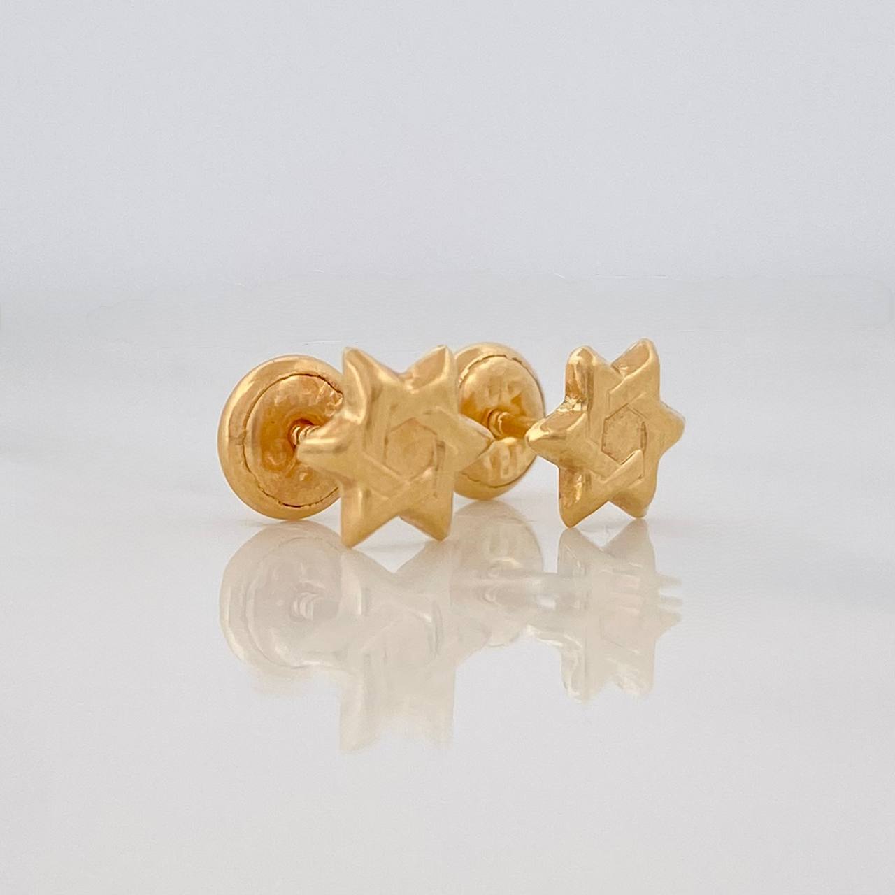 Topos Estrella de David 0.65g / 4.95mm Oro Amarillo 18K