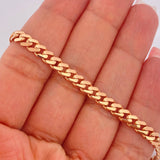 Pulso Cubana Monaco 6.45gr / 18.5cm / 5mm Dos Oros Blanco Rosa +4 18K $