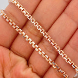 Cadena Veneciana 32gr / 70.2cm / 2.6mm Dos Oros Blanco Rosa +3 18K $