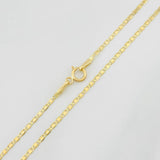 Cadena Escalera Plana 1.55g / 45cm / 1.4mm Oro Amarillo 18K