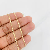 Cadena Escalera Plana 1.55g / 45cm / 1.4mm Oro Amarillo 18K