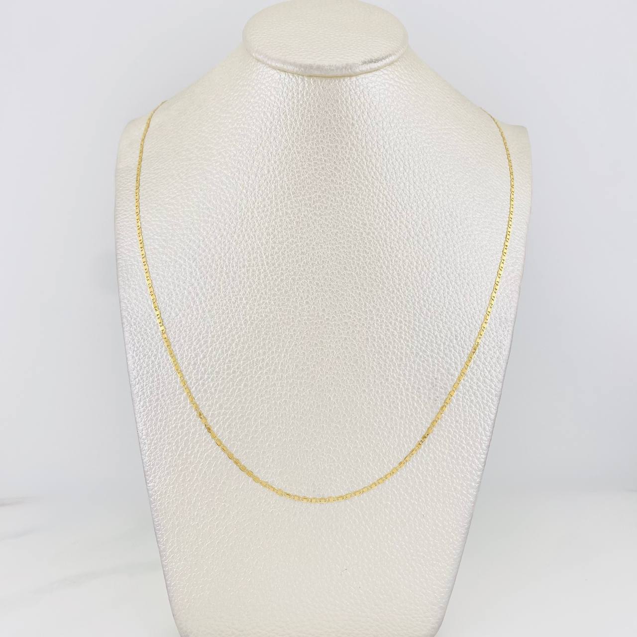 Cadena Escalera Plana 1.55g / 45cm / 1.4mm Oro Amarillo 18K