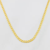 Cadena Cubana 2.2g / 60cm / 2.1mm Oro Amarillo 18K