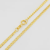 Cadena Cubana 2.2g / 60cm / 2.1mm Oro Amarillo 18K