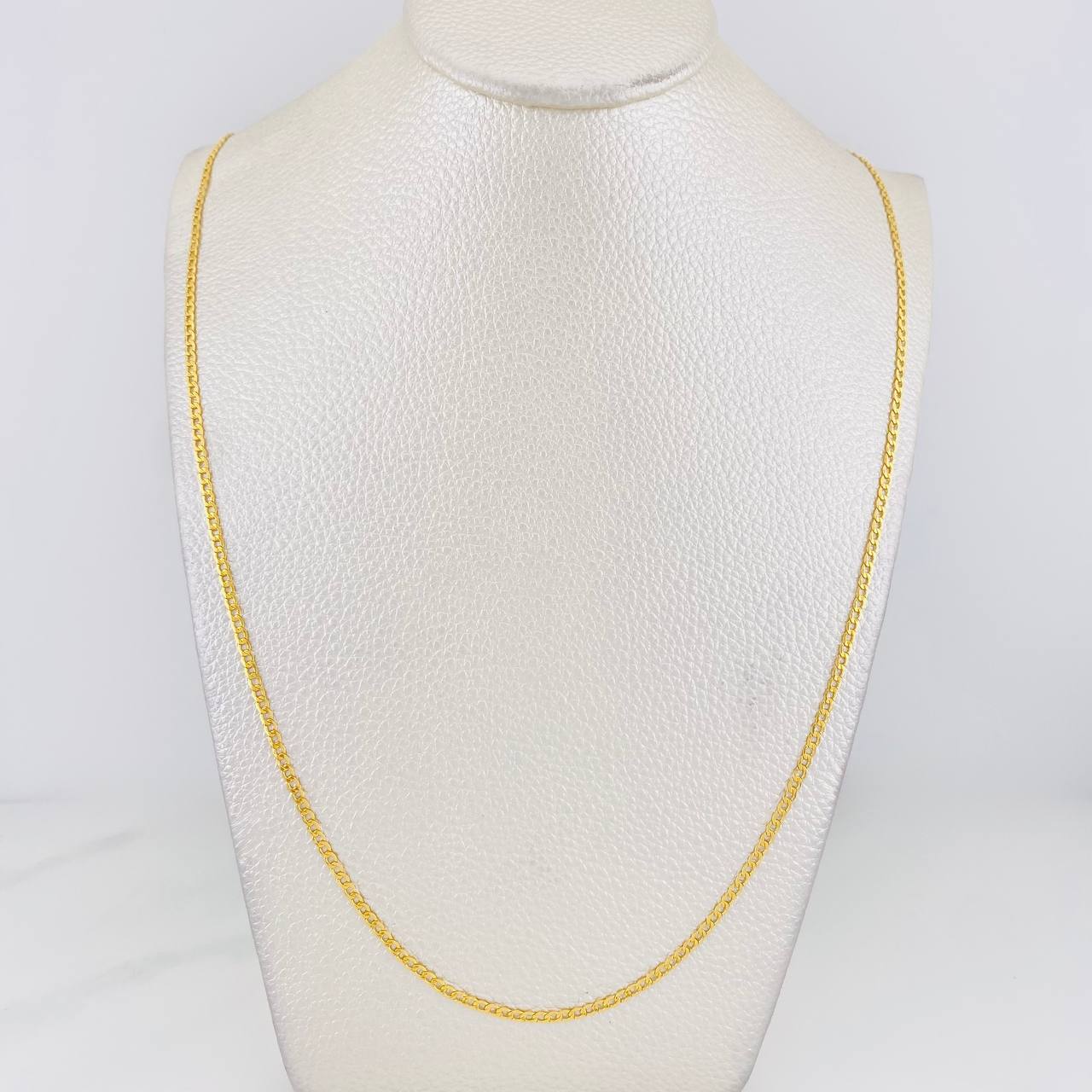 Cadena Cubana 2.2g / 60cm / 2.1mm Oro Amarillo 18K