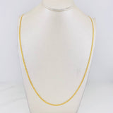 Cadena Cubana 2.2g / 60cm / 2.1mm Oro Amarillo 18K
