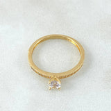 Anillo Solitario Tupido 1.5gr / T6 / Oro 18K ©