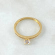 Anillo Solitario Tupido 1.3gr / T5 3/4 / Oro Amarillo 18K ©