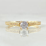 Anillo Solitario Cetro Tupido 1.7gr / T5 3/4 / Oro 18K ©