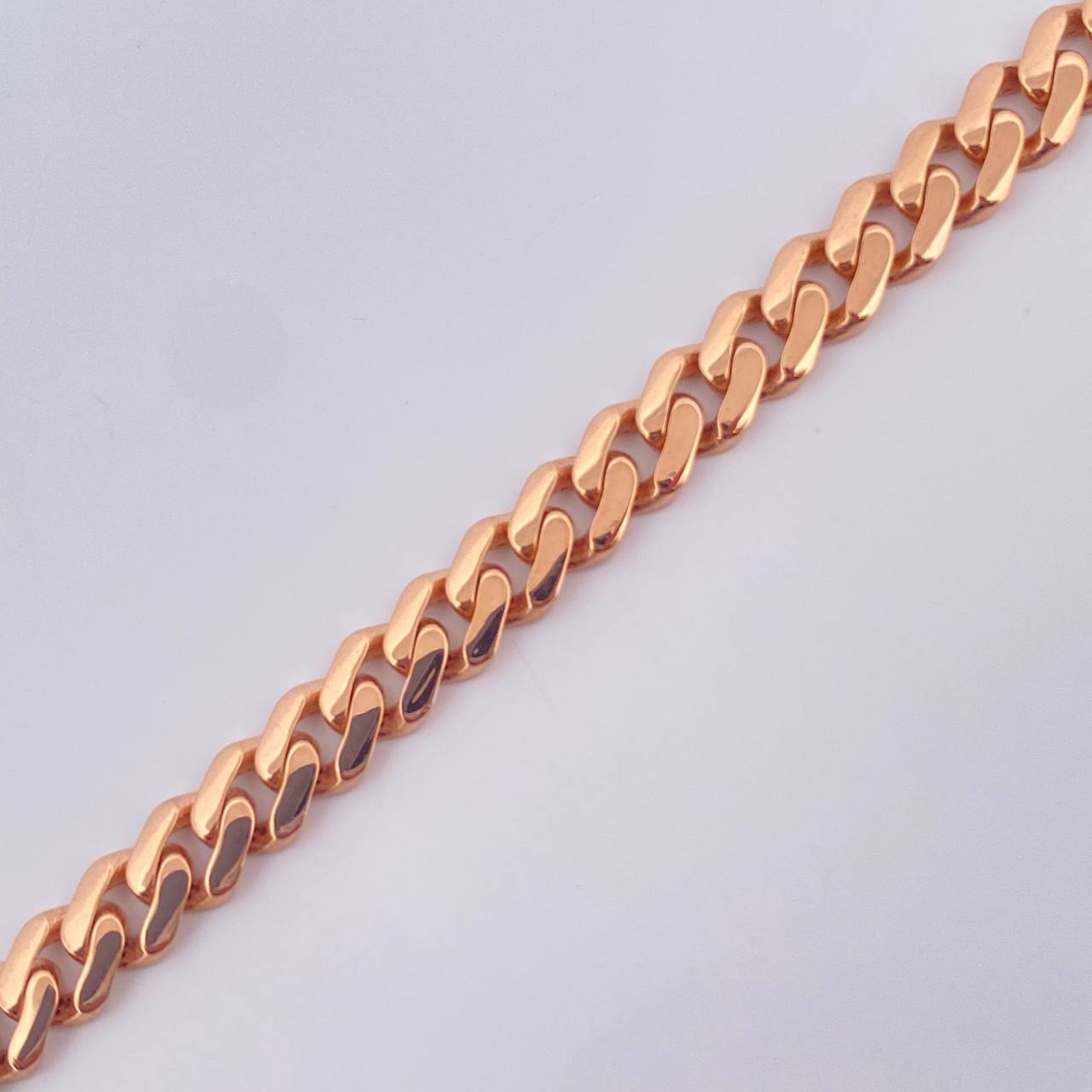 Pulso Cubana Monaco 6.45gr / 18.5cm / 5mm Dos Oros Blanco Rosa +4 18K $