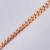 Pulso Cubana Monaco 6.45gr / 18.5cm / 5mm Dos Oros Blanco Rosa +4 18K $