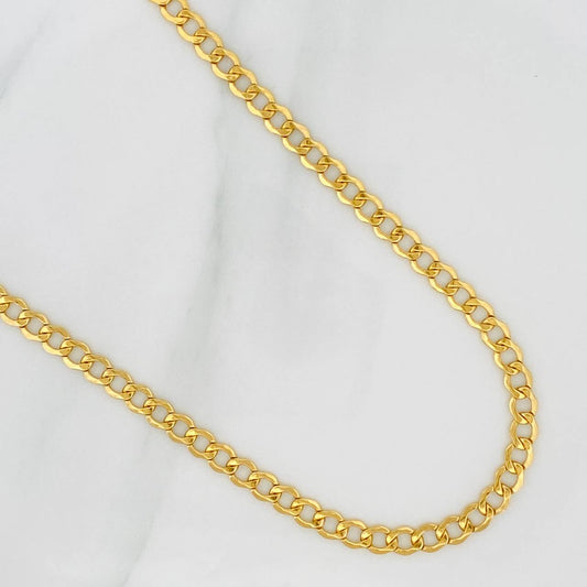 Cadena Cubana 9.65gr / 65cm / 3.9mm Oro Amarillo +1 18K &
