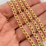 Cadena Cubana 9.35gr / 64.8cm / 4.33mm Oro Amarillo +1 18K $
