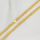 Cadena Cubana 9.35gr / 64.8cm / 4.33mm Oro Amarillo +1 18K $