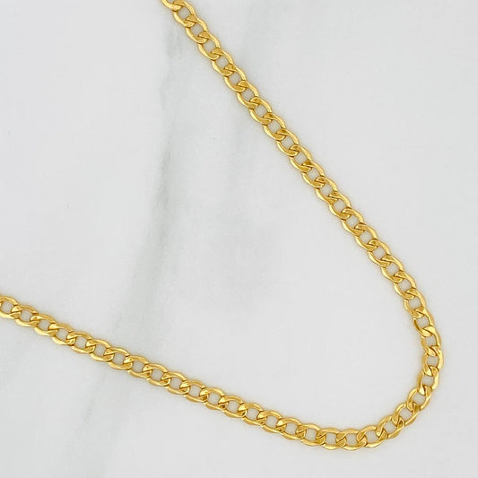Cadena Cubana 5.55gr / 55cm / 3.7mm Oro Amarillo +1 18K &