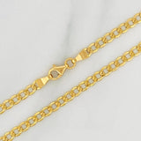 Cadena Cubana 5.5gr / 54.9cm / 3.28mm Oro Amarillo +1 18K $