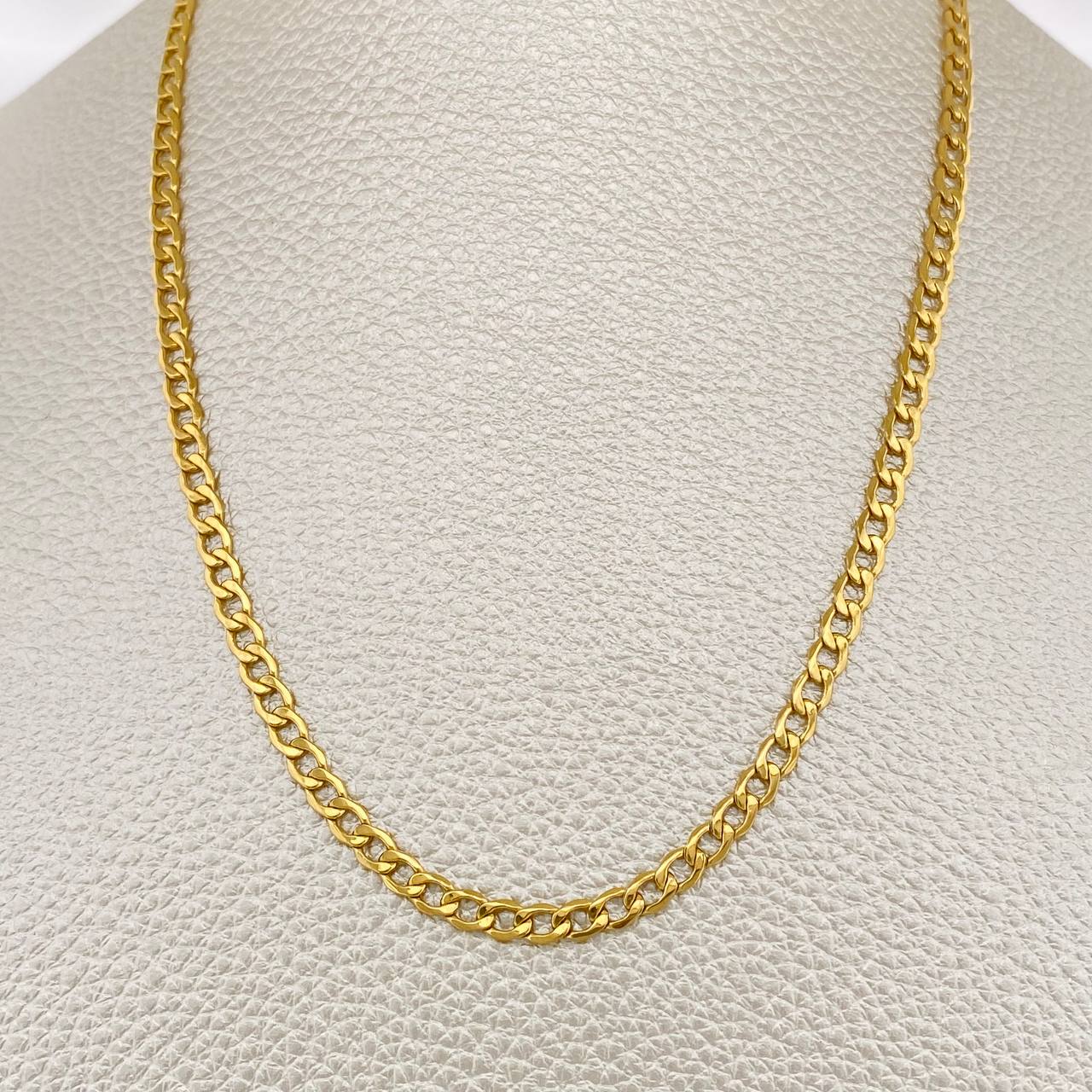 Cadena Cubana 4.7gr / 45.2cm / 3.28mm Oro Amarillo +1 18K $