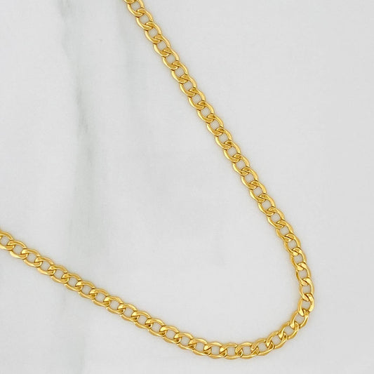 Cadena Cubana 5.45gr / 55cm / 3.35mm Oro Amarillo +1 18K %