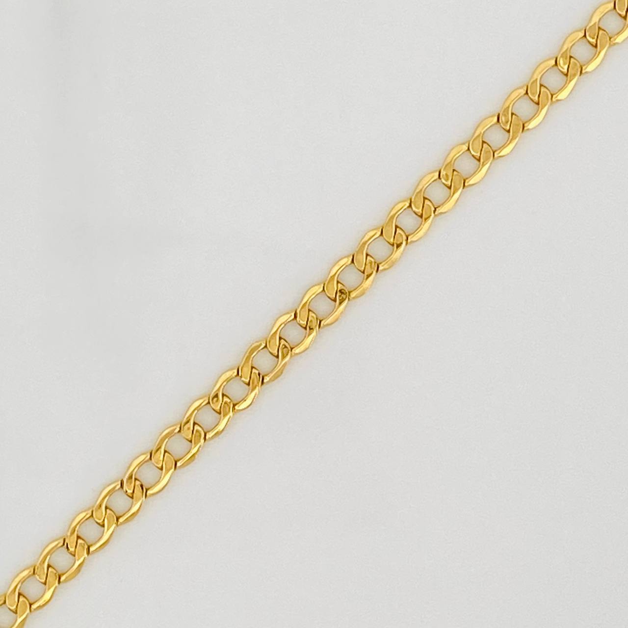 Cadena Cubana 5.5gr / 54.9cm / 3.28mm Oro Amarillo +1 18K $