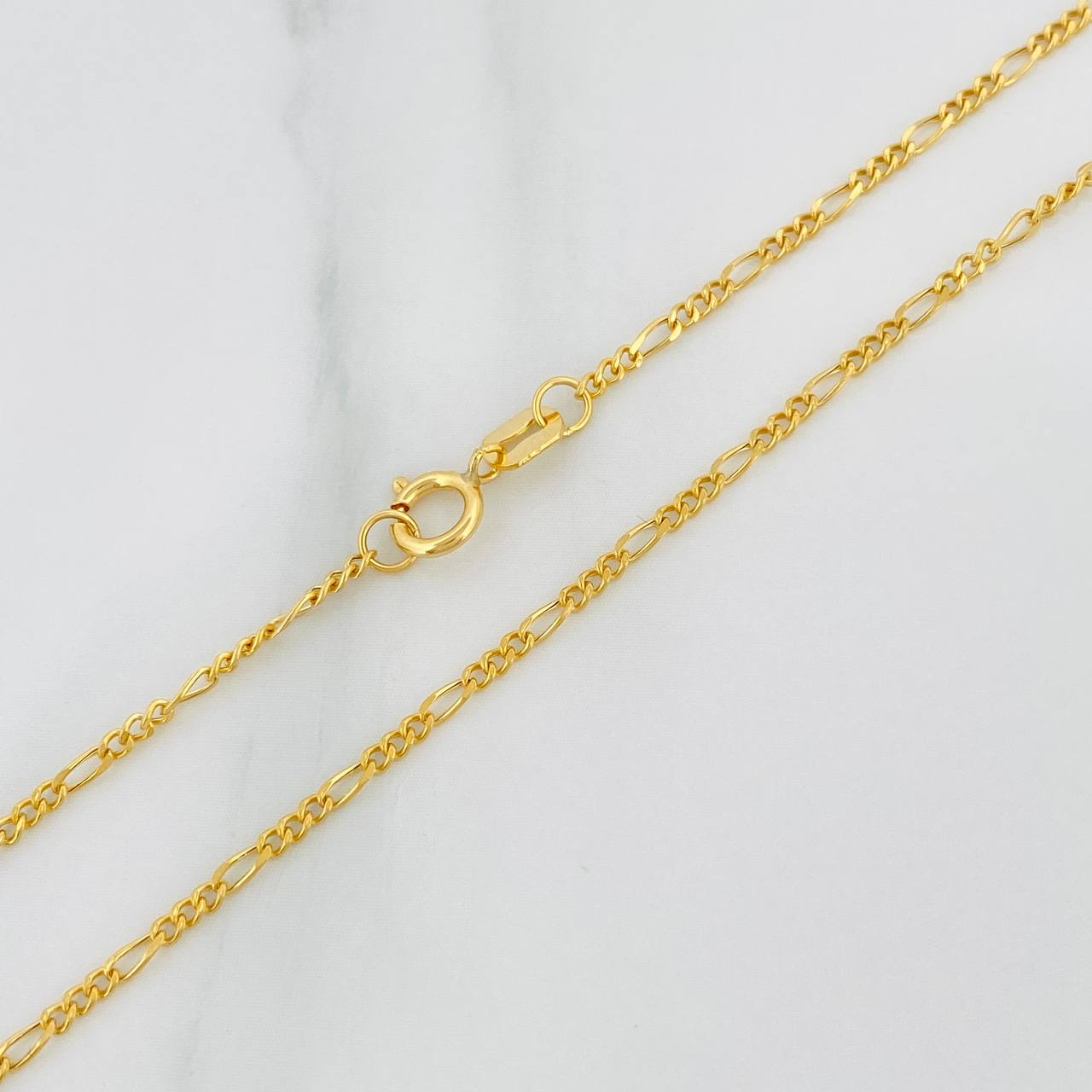 Cadena Figaro 1.65gr / 55cm / 1.4mm Oro Amarillo +1 18K %