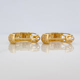 Candongas Triple Carril 3.95gr / 1.5cm / Oro Amarillo 18K %
