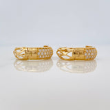 Candongas Triple Carril 4.05gr / 1.5cm / Oro Amarillo 18K %