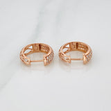 Candongas Triple Carril Mini 1.95gr / 1cm / Oro Rosa 18K %