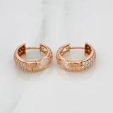 Candongas Triple Carril Mini 1.95gr / 1cm / Oro Rosa 18K %