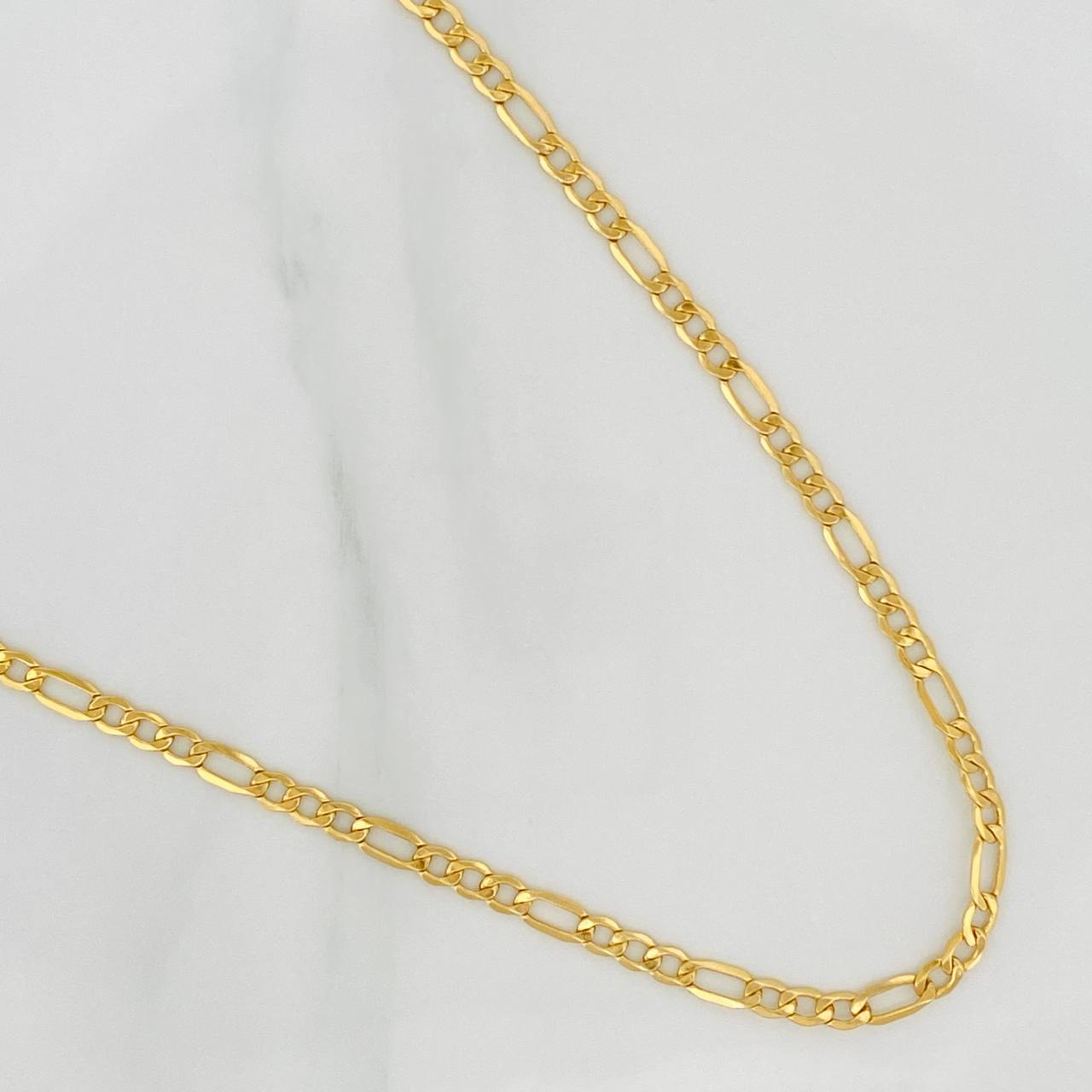 Cadena Figaro 5.8gr / 65cm / 3.2mm Oro Amarillo +1 18K $