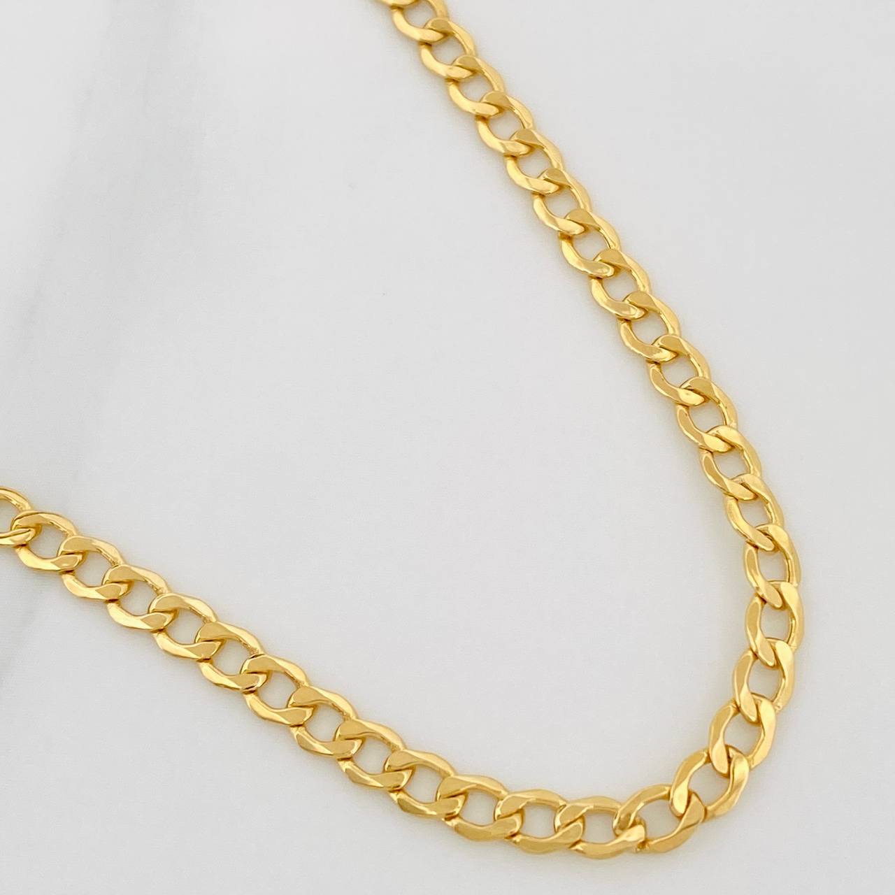 Cadena Cubana 4.75gr / 45cm / 3.3mm Oro Amarillo +1 18K %
