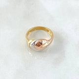 Anillo Triple Olas 4.4gr / T6 3/4 / Liso Tres Oros 18K ©