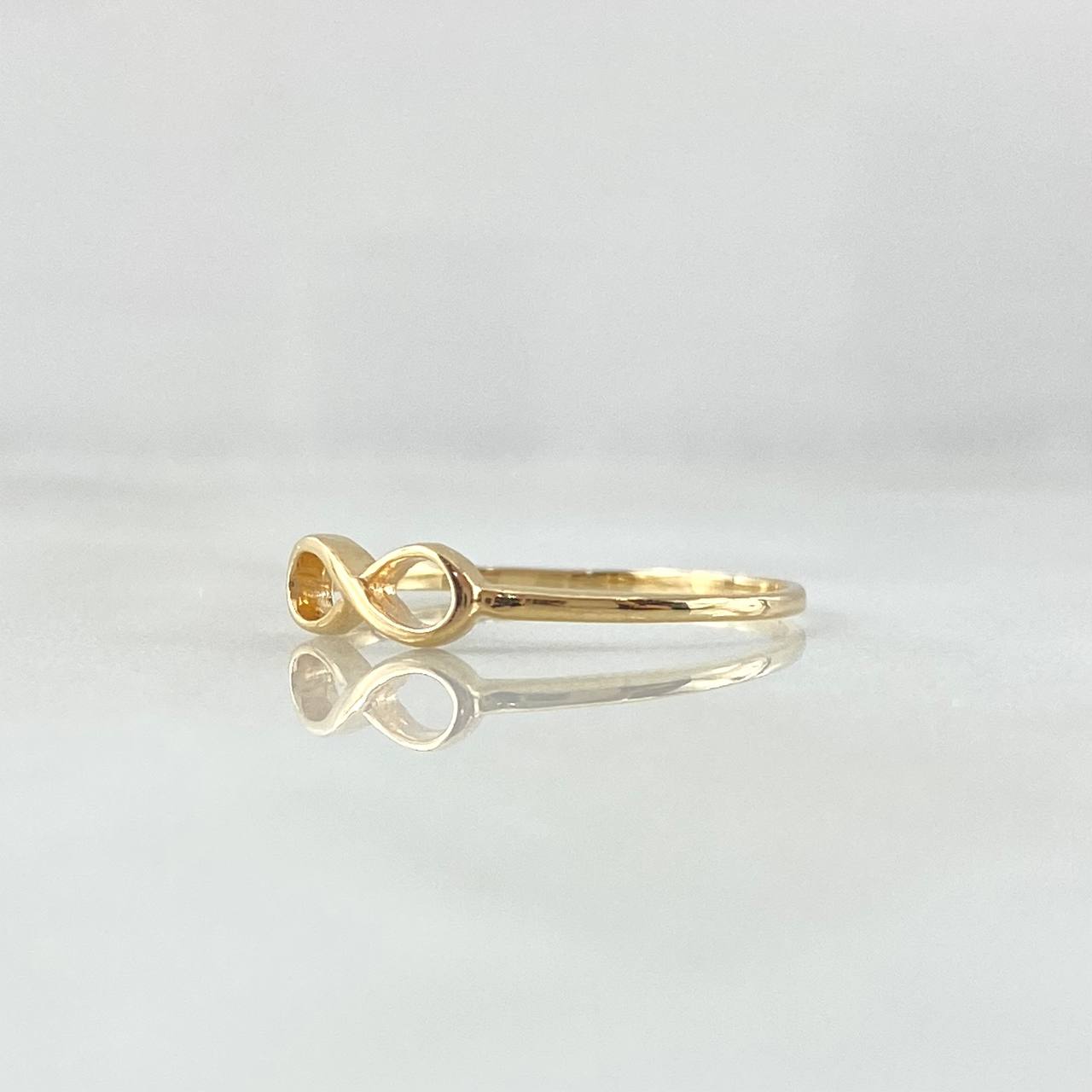 Anillo Mini Infinito 0.8gr / T6 1/4 / Liso Oro Amarillo 18K ©