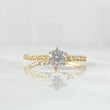 Anillo Puente Victoriano 2.25gr / T7 1/4 / Circones Blancos Oro Amarillo 18K *