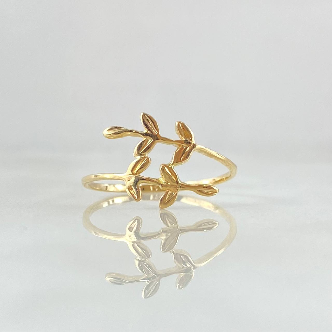 Anillo Ramas Paralelas 1.15gr / T6 3/4 / Liso Oro Amarillo 18K *