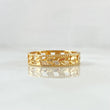 Anillo Corazones Carriles Bordeados 2.5gr / T8 1/4 / Oro Amarillo 18K *